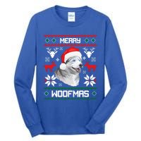 Siberian Husky Merry Woofmas Gift For Christmas Clothes Xmas Gift Tall Long Sleeve T-Shirt