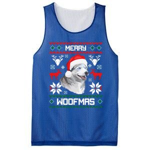 Siberian Husky Merry Woofmas Gift For Christmas Clothes Xmas Gift Mesh Reversible Basketball Jersey Tank