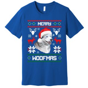 Siberian Husky Merry Woofmas Gift For Christmas Clothes Xmas Gift Premium T-Shirt