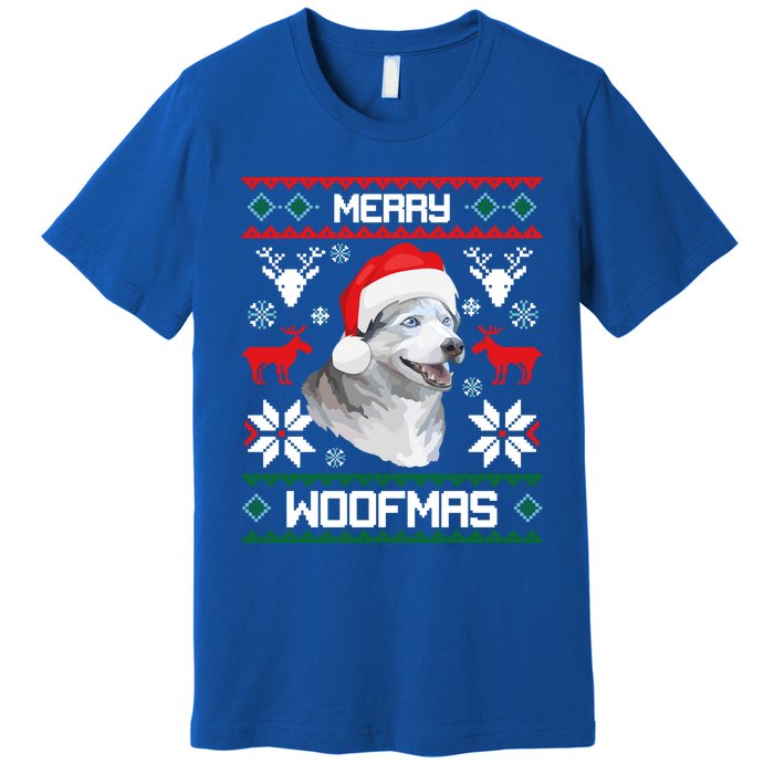 Siberian Husky Merry Woofmas Gift For Christmas Clothes Xmas Gift Premium T-Shirt