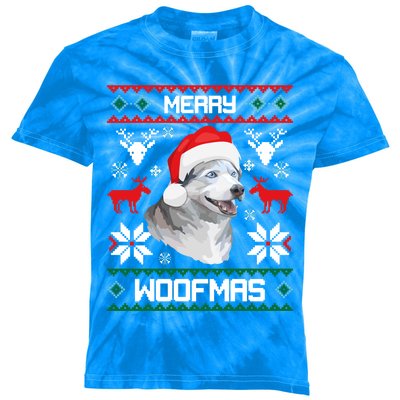 Siberian Husky Merry Woofmas Gift For Christmas Clothes Xmas Gift Kids Tie-Dye T-Shirt