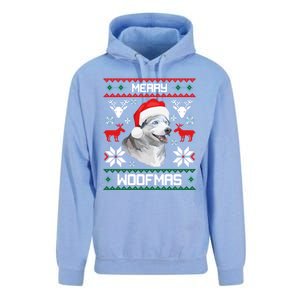 Siberian Husky Merry Woofmas Gift For Christmas Clothes Xmas Gift Unisex Surf Hoodie