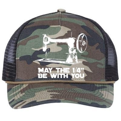 Sewing Humor May The 14 Be With You Funny Sewing Retro Rope Trucker Hat Cap