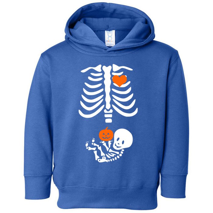 Skeleton Halloween Maternity Funny Pregnancy Announcet Gift Toddler Hoodie