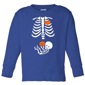 Skeleton Halloween Maternity Funny Pregnancy Announcet Gift Toddler Long Sleeve Shirt