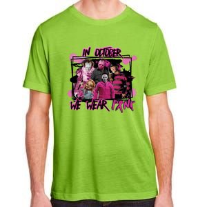 Scary Horror Movie Halloween Characters Breast Cancer Pink Adult ChromaSoft Performance T-Shirt