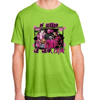 Scary Horror Movie Halloween Characters Breast Cancer Pink Adult ChromaSoft Performance T-Shirt