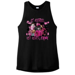 Scary Horror Movie Halloween Characters Breast Cancer Pink Ladies PosiCharge Tri-Blend Wicking Tank