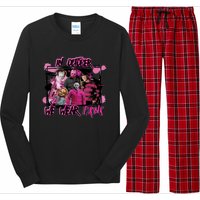 Scary Horror Movie Halloween Characters Breast Cancer Pink Long Sleeve Pajama Set