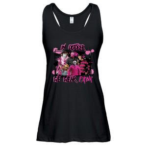 Scary Horror Movie Halloween Characters Breast Cancer Pink Ladies Essential Flowy Tank