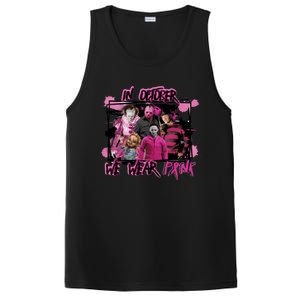 Scary Horror Movie Halloween Characters Breast Cancer Pink PosiCharge Competitor Tank