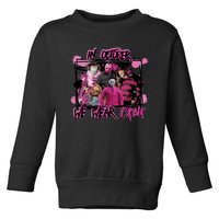 Scary Horror Movie Halloween Characters Breast Cancer Pink Toddler Sweatshirt