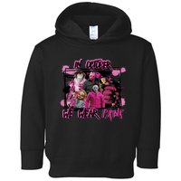 Scary Horror Movie Halloween Characters Breast Cancer Pink Toddler Hoodie