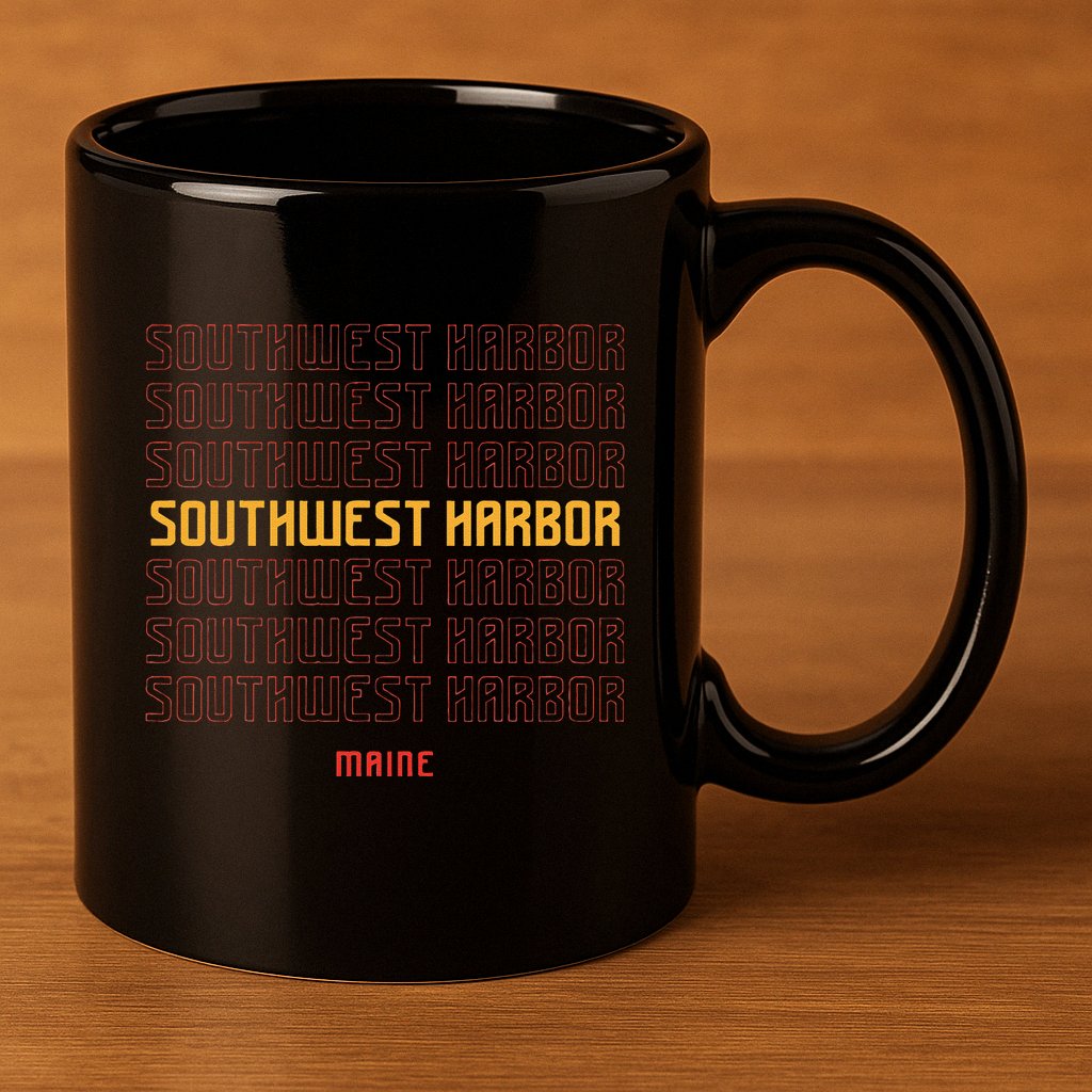 Southwest Harbor Maine 11oz C Handle Ceramic Mug