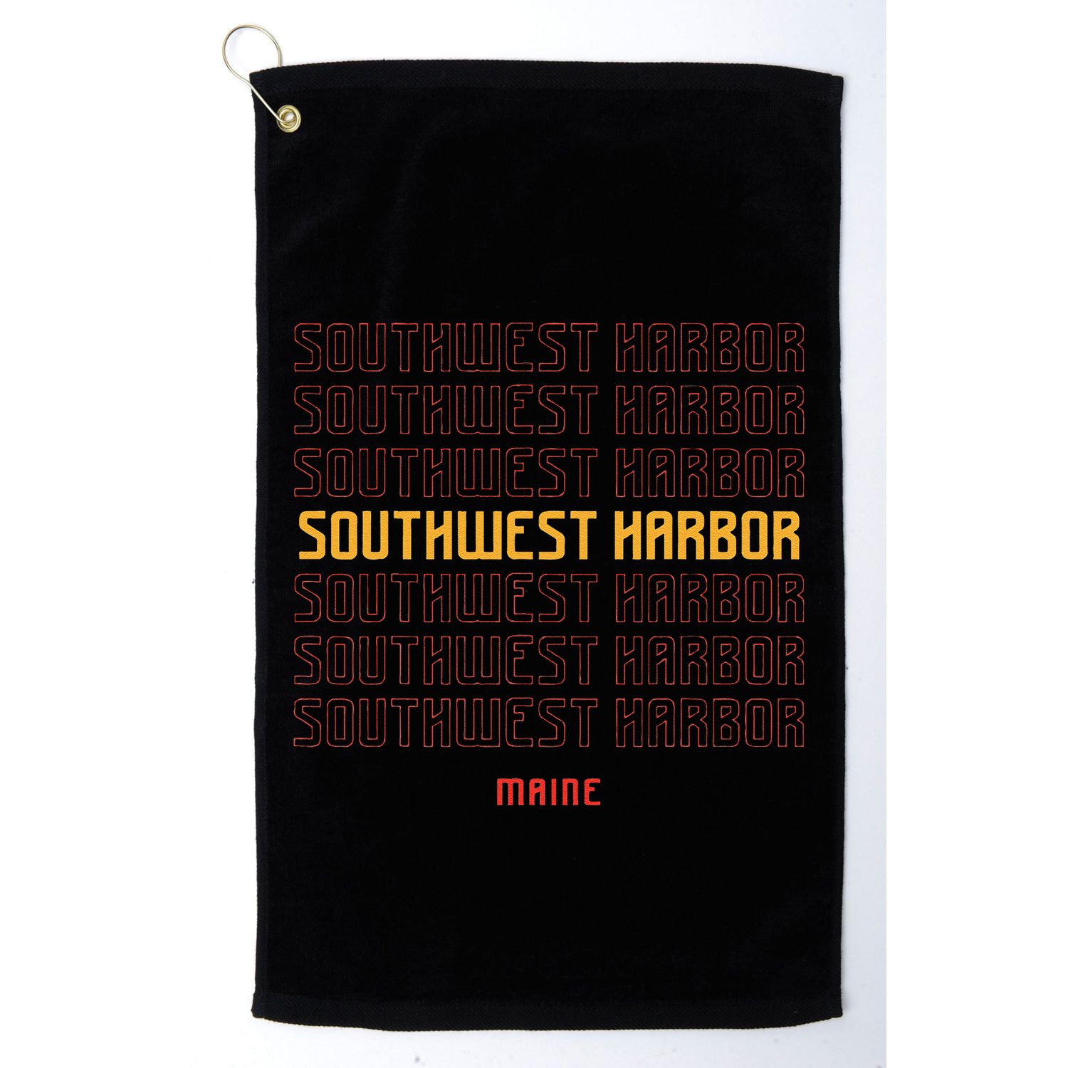 Southwest Harbor Maine Golf Towel