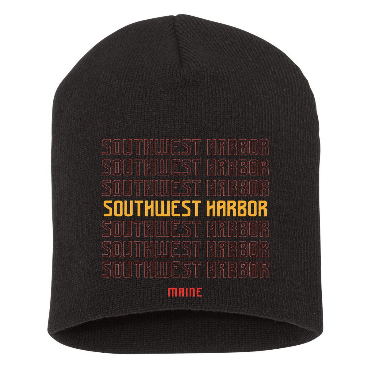 Southwest Harbor Maine Short Acrylic Beanie