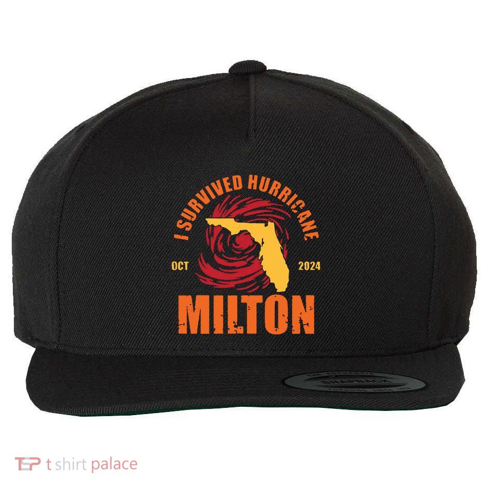 Survived Hurricane Milton Stay Strong Florida Wool Snapback Cap