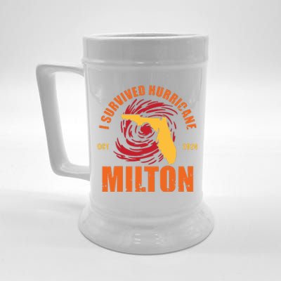 Survived Hurricane Milton Stay Strong Florida Beer Stein