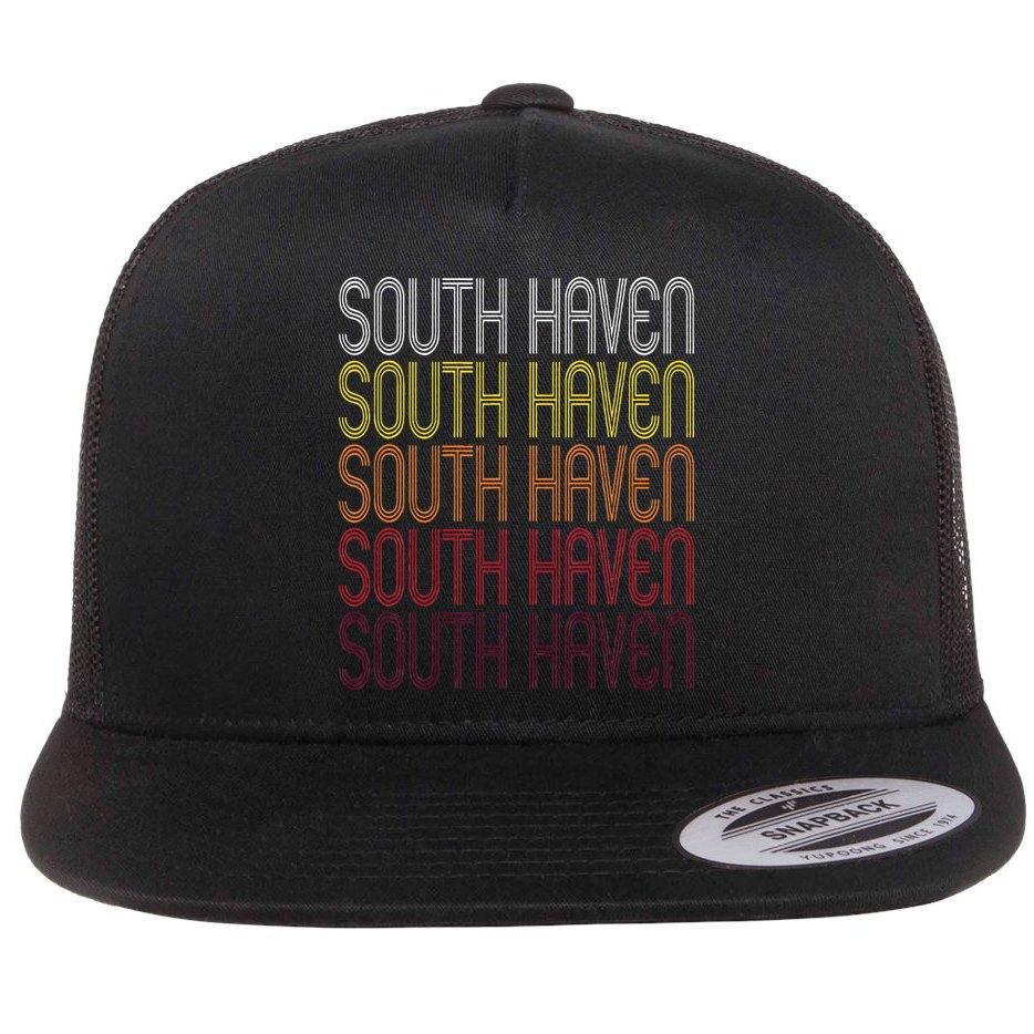 South Haven Mi Vintage Style Michigan Flat Bill Trucker Hat