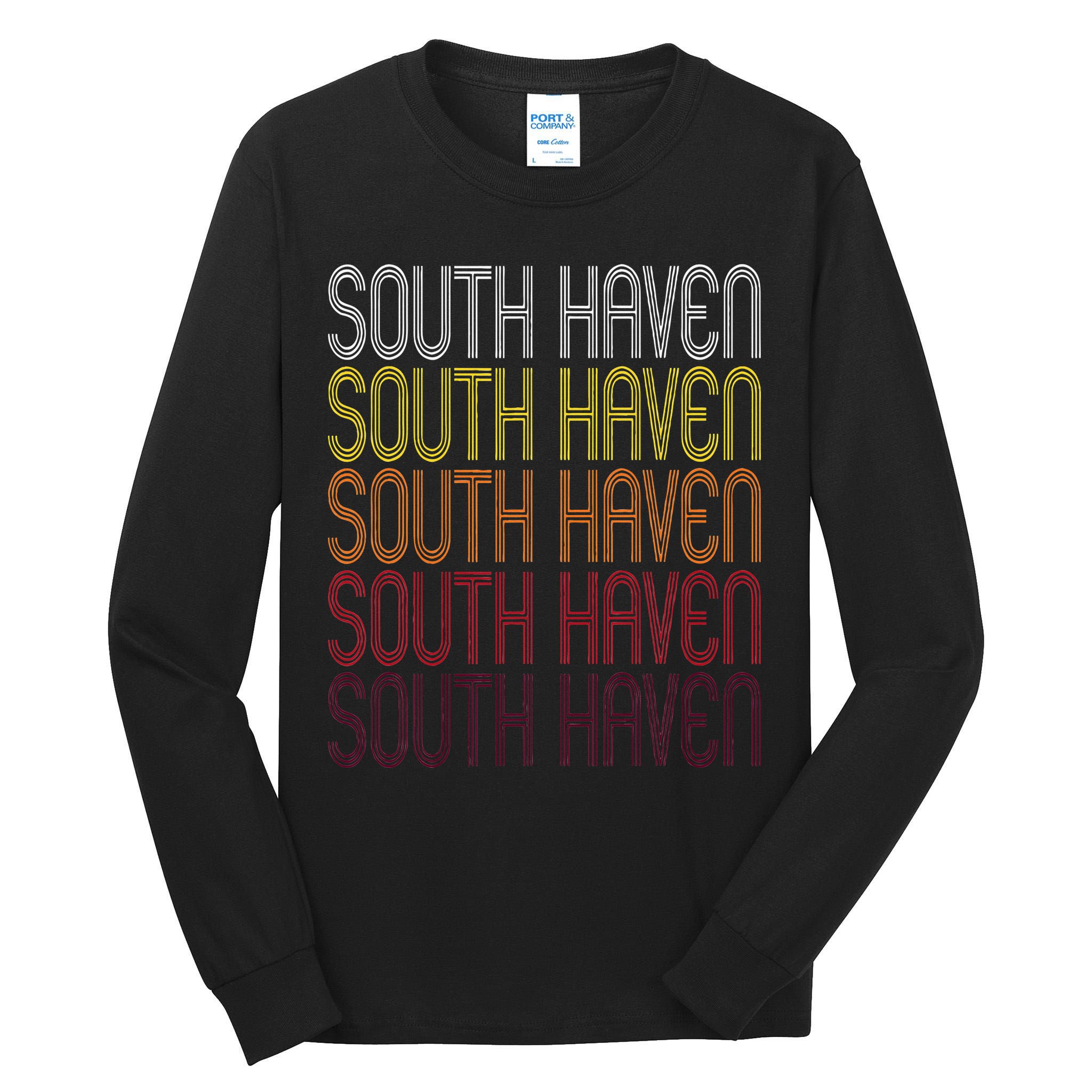 South Haven Mi Vintage Style Michigan Tall Long Sleeve T-Shirt