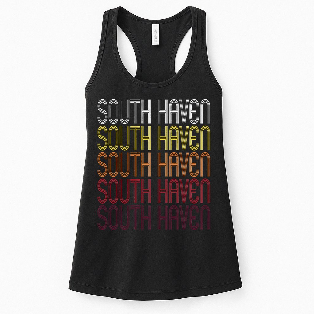 South Haven Mi Vintage Style Michigan Womens Tank Top