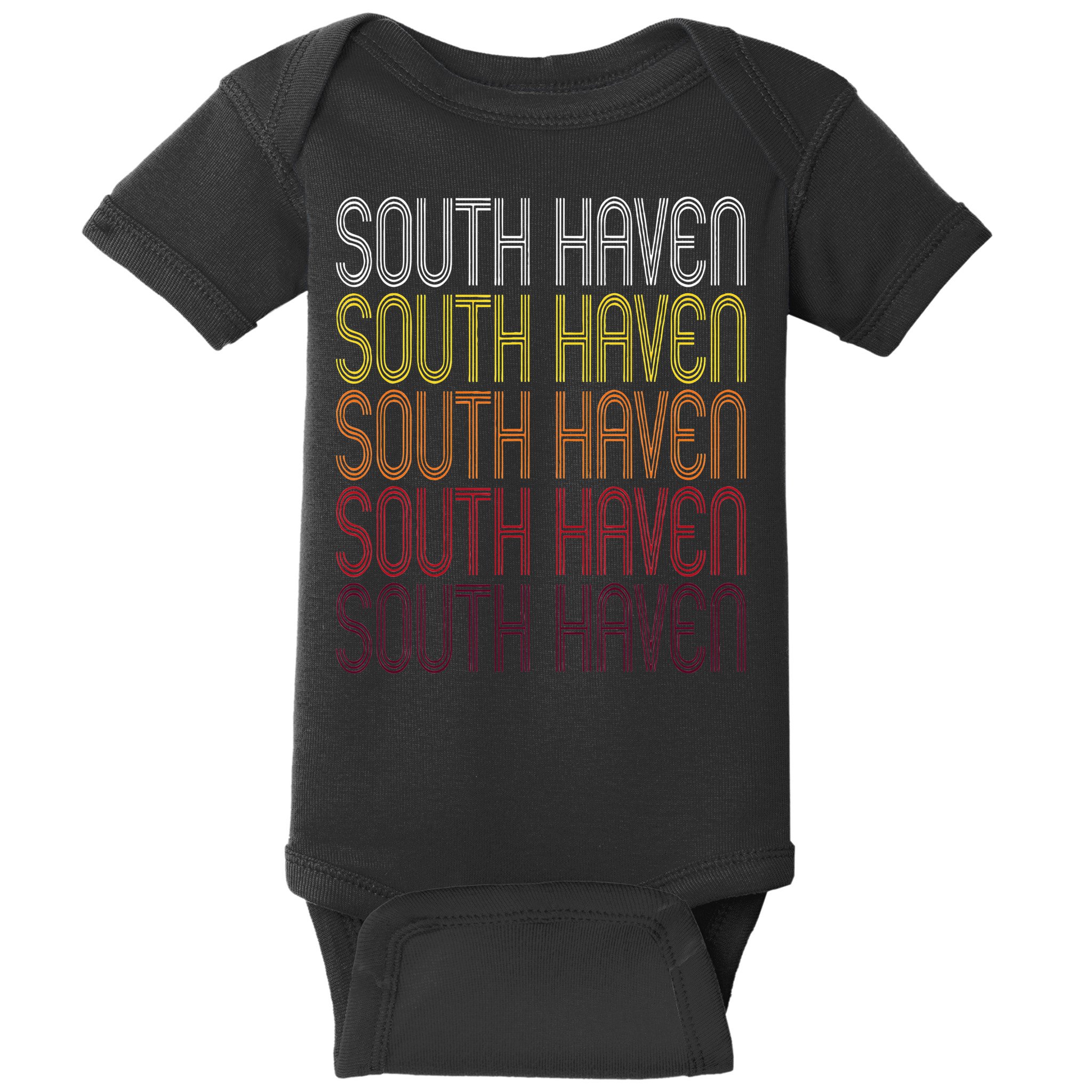 South Haven Mi Vintage Style Michigan Baby Bodysuit