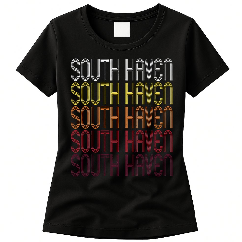 South Haven Mi Vintage Style Michigan Womens T-Shirt
