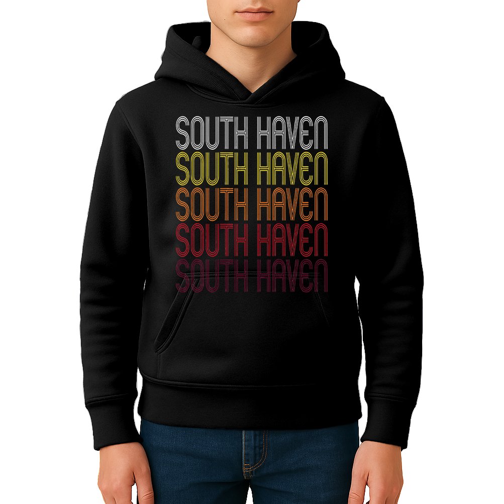 South Haven Mi Vintage Style Michigan Kids Hoodie