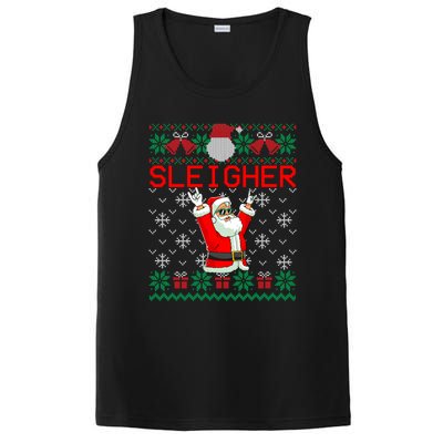 Sleigher Heavy Metal Music Hail Santa Ugly Christmas Gift PosiCharge Competitor Tank