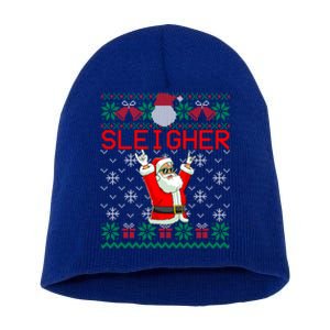 Sleigher Heavy Metal Music Hail Santa Ugly Christmas Gift Short Acrylic Beanie