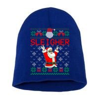 Sleigher Heavy Metal Music Hail Santa Ugly Christmas Gift Short Acrylic Beanie