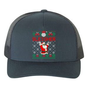 Sleigher Heavy Metal Music Hail Santa Ugly Christmas Gift Yupoong Adult 5-Panel Trucker Hat