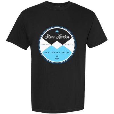 Stone Harbor New Jersey Nj Circle Graphic Garment-Dyed Heavyweight T-Shirt