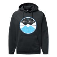 Stone Harbor New Jersey Nj Circle Graphic Performance Fleece Hoodie