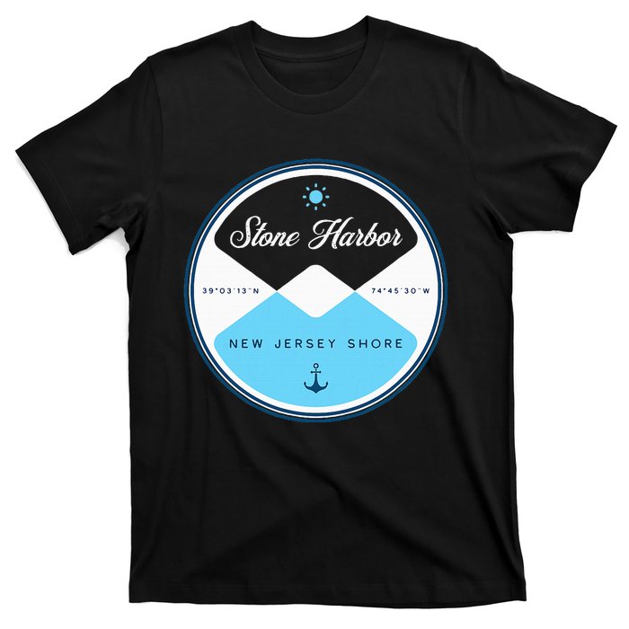 Stone Harbor New Jersey Nj Circle Graphic T-Shirt