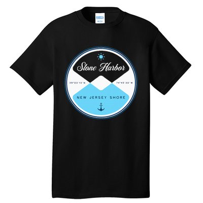 Stone Harbor New Jersey Nj Circle Graphic Tall T-Shirt