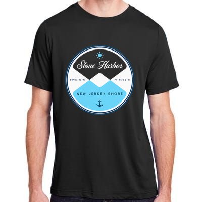 Stone Harbor New Jersey Nj Circle Graphic Adult ChromaSoft Performance T-Shirt