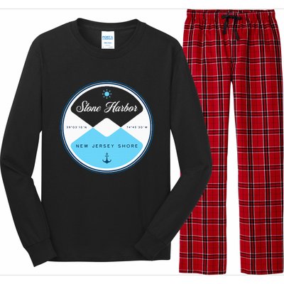 Stone Harbor New Jersey Nj Circle Graphic Long Sleeve Pajama Set