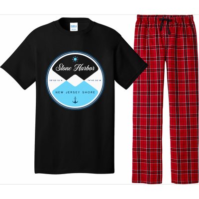 Stone Harbor New Jersey Nj Circle Graphic Pajama Set