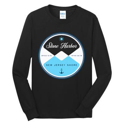 Stone Harbor New Jersey Nj Circle Graphic Tall Long Sleeve T-Shirt