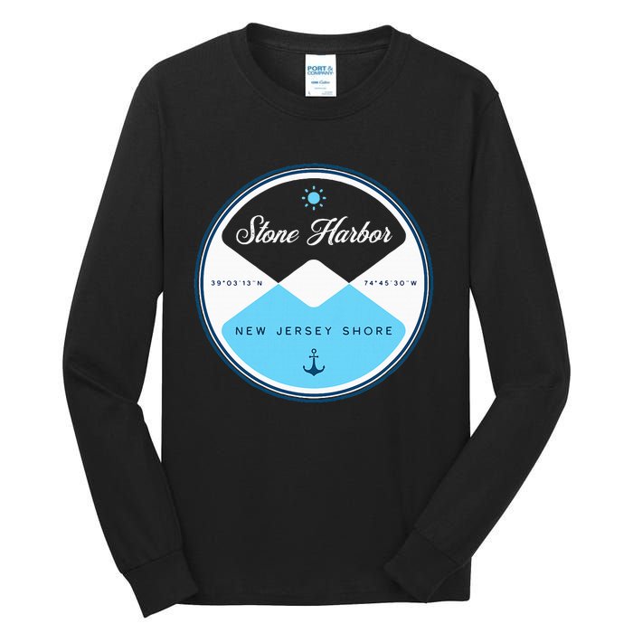 Stone Harbor New Jersey Nj Circle Graphic Tall Long Sleeve T-Shirt