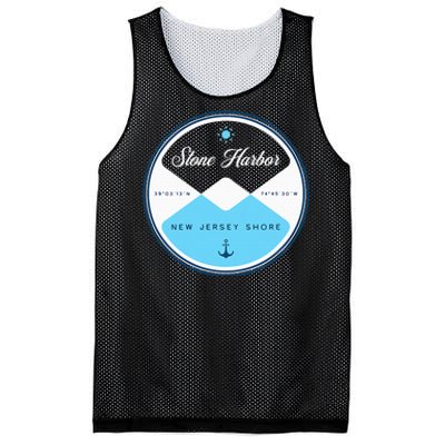 Stone Harbor New Jersey Nj Circle Graphic Mesh Reversible Basketball Jersey Tank