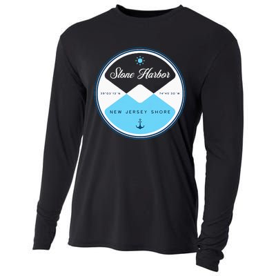 Stone Harbor New Jersey Nj Circle Graphic Cooling Performance Long Sleeve Crew