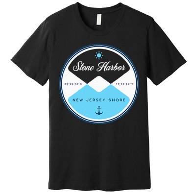 Stone Harbor New Jersey Nj Circle Graphic Premium T-Shirt