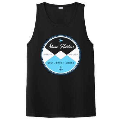 Stone Harbor New Jersey Nj Circle Graphic PosiCharge Competitor Tank