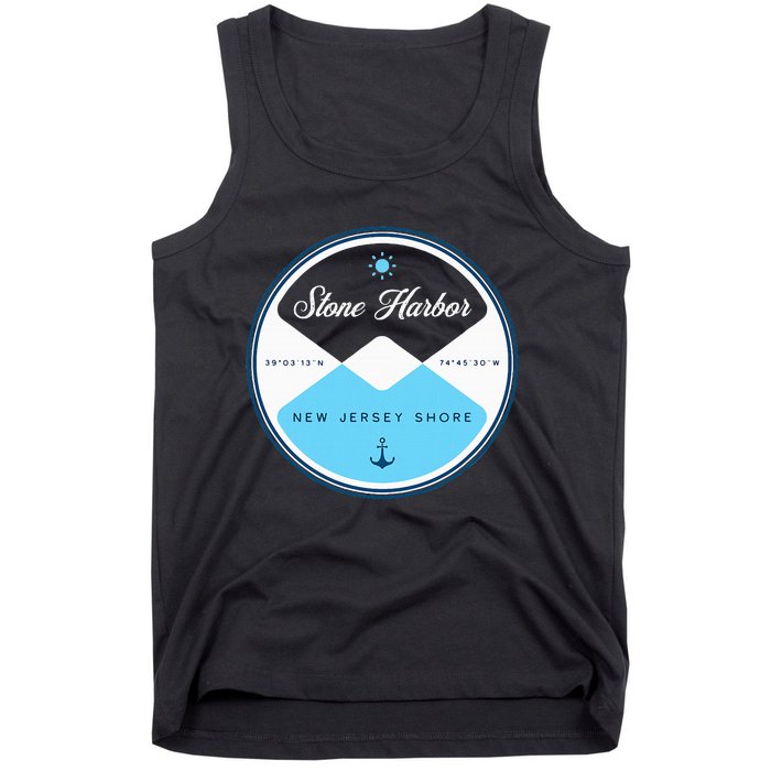 Stone Harbor New Jersey Nj Circle Graphic Tank Top