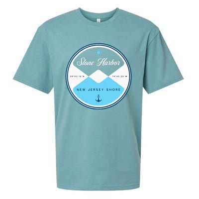 Stone Harbor New Jersey Nj Circle Graphic Sueded Cloud Jersey T-Shirt