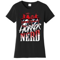 Scary Horror Nerd Bloody Games Glasses Horror Movie Fan Women's T-Shirt