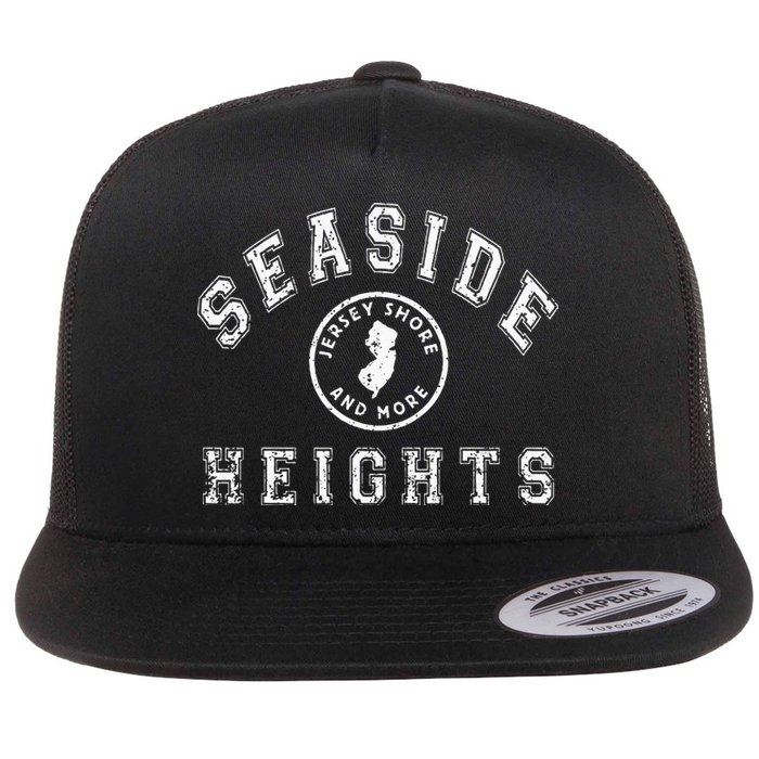 Seaside Heights Nj Jersey New Jersey Flat Bill Trucker Hat