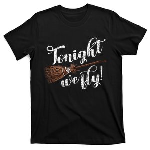 Spooky Halloween Night Flight with Pumpkin Witches Ghost T-Shirt